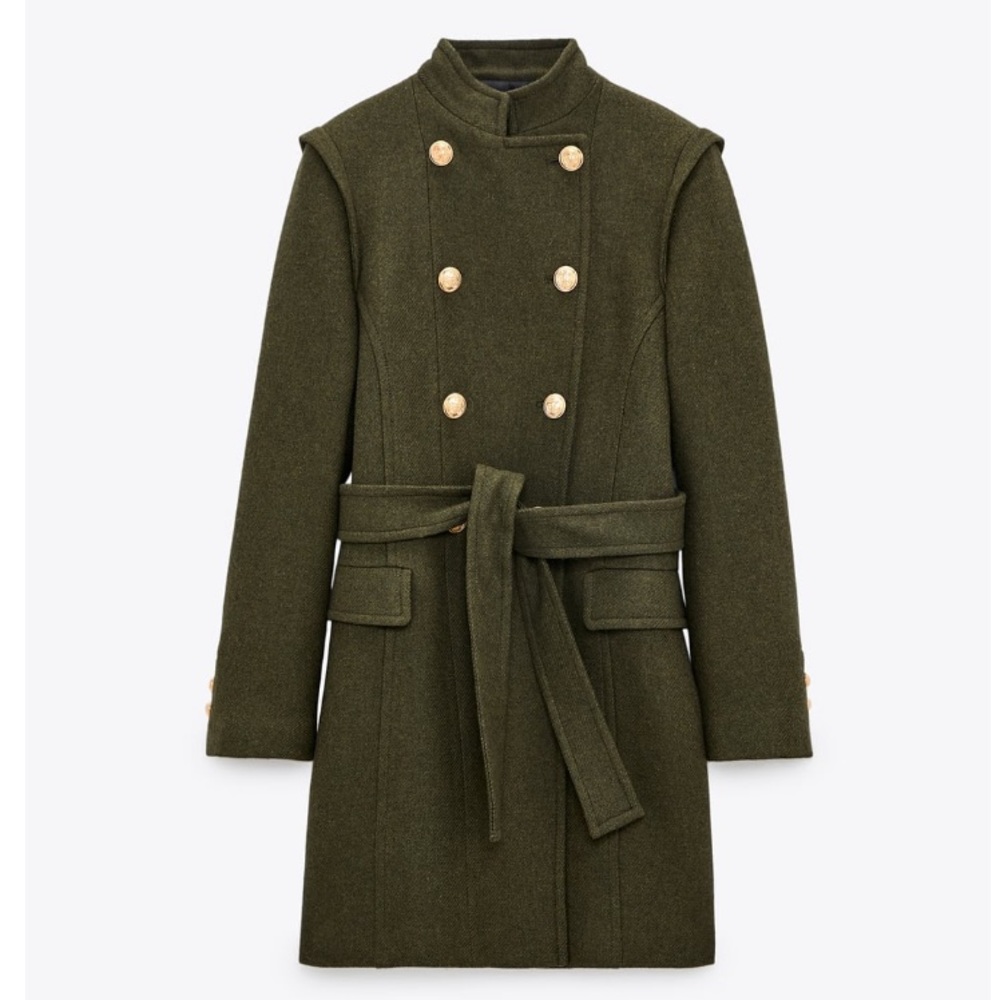 Double breasted wool coat